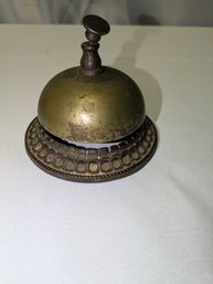 Antique/Vintage Solid Brass Hotel Or Service Desk Bell