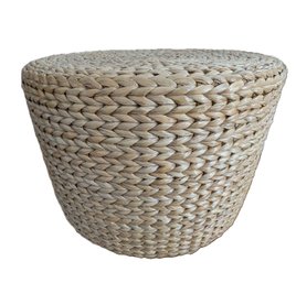 Pottery Barn Round Woven Seagrass Ottoman