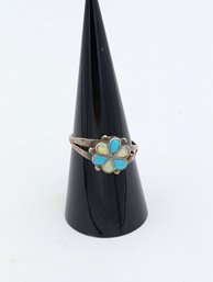 Sterling Turquoise Opal Ring Size 9