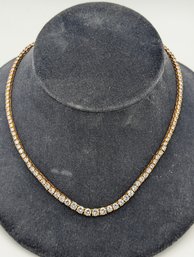 Sterling Clear Stone Necklace