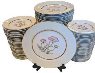 RARELY USED Set Of Beautiful Porcelain China 30 Dinner Plates/30 Lunch Plates/29 Appetizer Plates By Makado