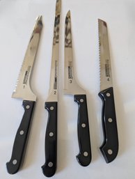 Showtime Six-Star Stainless Steel Knives (Carving, Large Fillet, Bread & Bagel)