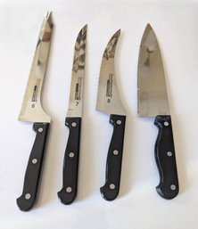 Showtime Six-Star Stainless Steel Knives (Saw Knife, Boning, Sportsman)   Extra Bonus Knife