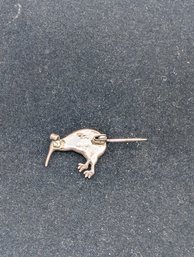 Sterling Kiwi Bird Brooch
