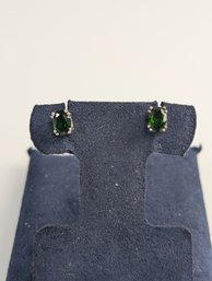 Sterling Chrome Diopside Earrings