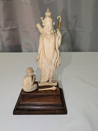 Vintage Hand Carved Rama Or Krishna Figural Statuette, India