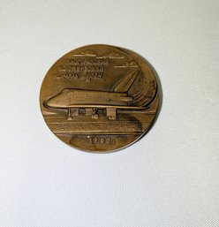 Vintage Soviet Buran Space Shuttle Bronze Commemorative Medal