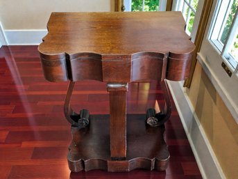 Vintage John Stuart Mahogany Mid 20th C., Reproduction, Empire Style Side Table - 1 Of 2