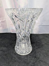 Vintage Cut Crystal Wide Mouth Vase