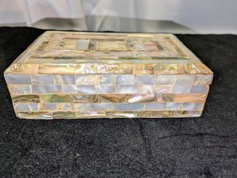 Vintage Abalone Shell Trinket Box