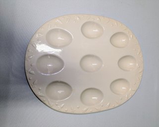 Vintage Ceramic Deviled Egg Platter/Easter Egg Display - 1 Of 2