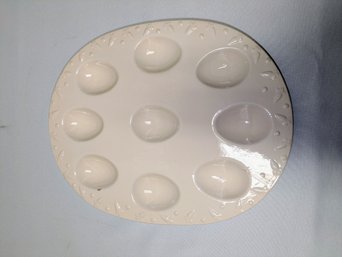 Vintage Ceramic Deviled Egg Platter/Easter Egg Display - 1 Of 2