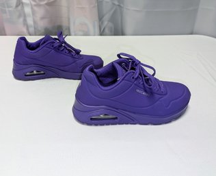 Women's Skechers  Purple  Air Cooled Memory Foam Sneakers - No Box - Size 6