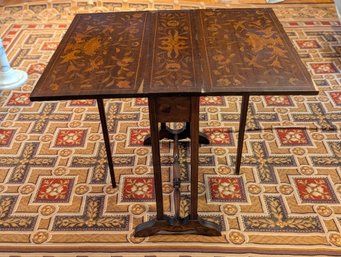 Antique Marquetry Folding Table
