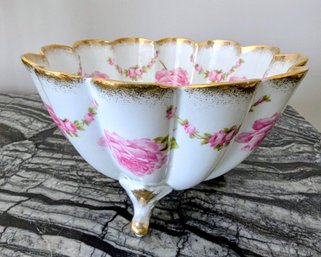 Steinmann Germany Bridal Rose Porcelain Footed Bowl