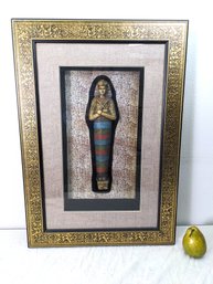 Framed Egyptian Pharaoh Sarcophagus Of Tutankhamun Relief Sculpture #15