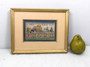 Hand Painted Mughal / Rajasthani Indian Painting On Stone #26