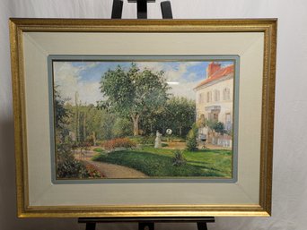 Framed Print Of The Painting, 'Mathurins At Pontoise', Created In 1876 By, Camille Pissarro