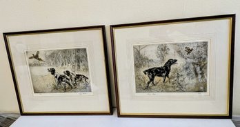 Henry Wilkinson 'Black Labrador & Woodcock' And 'Springer Spaniel'
