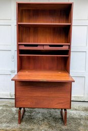 Sleek MCM Secretary Desk /Cabinet/bookcase, Similar To Designer Johannes Sorth For Nexo Mobelfabrik In 1960's