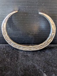 Authentic Sterling Silver Navajo Stamped And Signed Heavy Cuff Bracelet