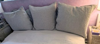 3 Lovely Restoration Hardware Quilted Euro Shames