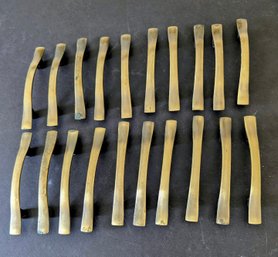 Set Of 20 Brass Tone Drawer Handles