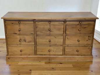 Rustic Pine 9 Drawer Apothecary Counter/Dresser