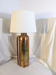 Vintage Copper Fire Extinguisher Lamp