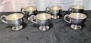 Set Of (6)  Vintage Poole Silver Company Silver-plated Punch Cups #503 (EPCA) - 2 Of 2