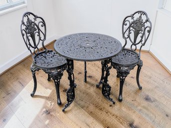 3 Piece Cast Aluminum & Iron Bistro Set