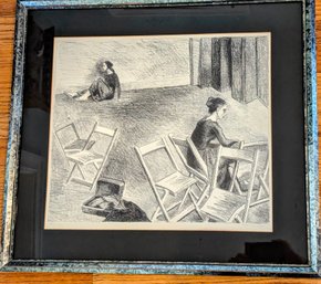 Nicely Framed Signed Lithograph By Moses Soyer
