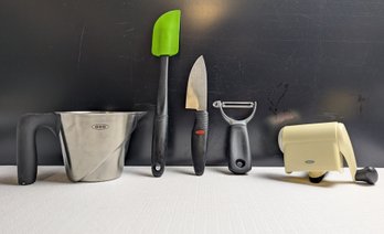 OXO Kitchen Utensils Lot - Measuring Cup Spatula Knife Etc
