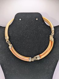 Vintage Bone And Silver Choker Necklace (Made In India)