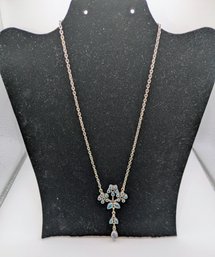 Nicky Butler Signed & Marked .925 Sterling SIlver, Blue Topaz And Moonstone Necklace