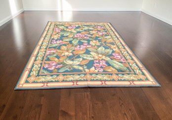 Vintage Needlepoint Area Rug Is Designed In A Traditional French Aubusson Style - 1 Of 2 ( 141' X 107')