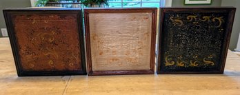 Set Of (3) Peruvian Colonial-style Wood Panel Paintings - Made In Peru - 2 Of 3