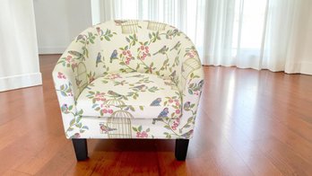 Custom Upholstered Barrel-style Tub/club Accent Chair
