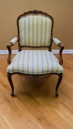 Vintage Ethan Allen French Louis XV-style Carved Fauteuil (open-arm Chair) - 1 Of 2