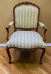 Vintage Ethan Allen French Louis XV-style Carved Fauteuil (open-arm Chair) - 2 Of 2