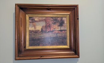 Vintage Annie James, Reproduction Oil Painting On Canvas Of Sunny Autumn Day (1892) By The George Inness.