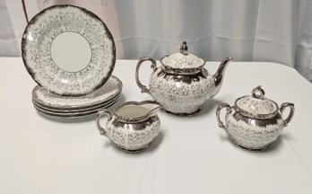 Vintage (1950s/1960s) Sterling China, Japan 8-Piece Porcelain Tea And Dessert Set - 'SER10' Pattern