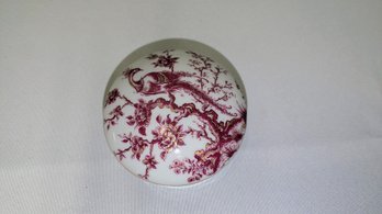 Vintage Limoges Porcelain Round Trinket Box Lid