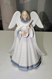 Vintage Lladro Angelic Melody-Angel With Mandolin  -  No Box