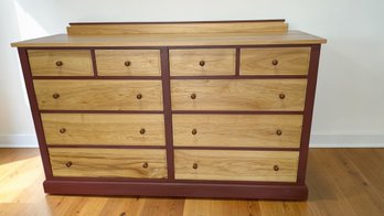 Dorest Custom Furniture, Dorset, Vermont, Custom Handmade Solid Wood Quarter-sawn Sycamore Dresser Green Fram