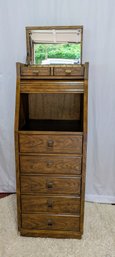 Vintage Drexel Heritage 'Woodbriar' Campaign Style Valet Lingerie Chest/gentleman's Dresser