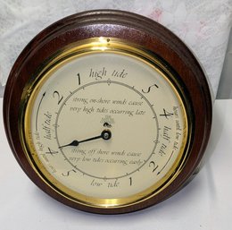 Vintage The Nature Company, Wood Framed, Battery Operated Wall Hanging Tide Clock