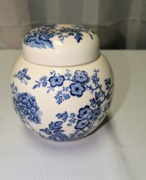Vintage Mason's Patent Ironstone Transferware Ginger Jar In The 'Manchu' Pattern