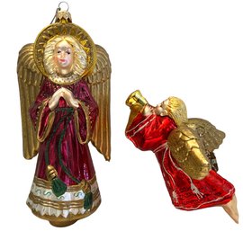 Two Kurt Adler 'Angel' Polonaise Ornaments  (J6)