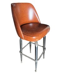 Mid-Century Metal / Naugahyde Counter Stool